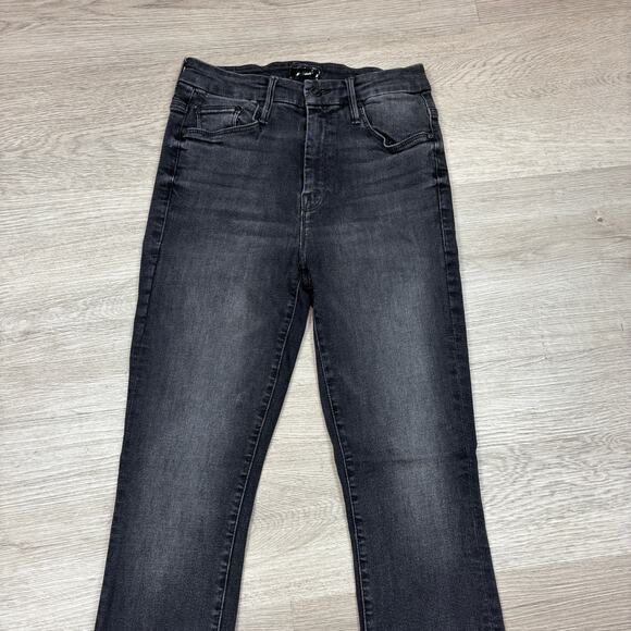 Mother High Waisted Looker Ankle Fray Jeans in Night Hawk Women's 25 - Picture 2 of 13